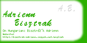 adrienn bisztrak business card